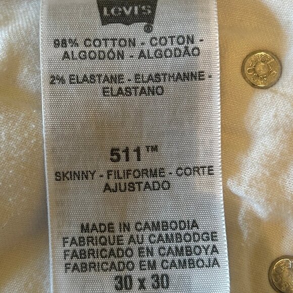 Levi's women's white skinny jeans, sz W30 L30 - Picture 11 of 13